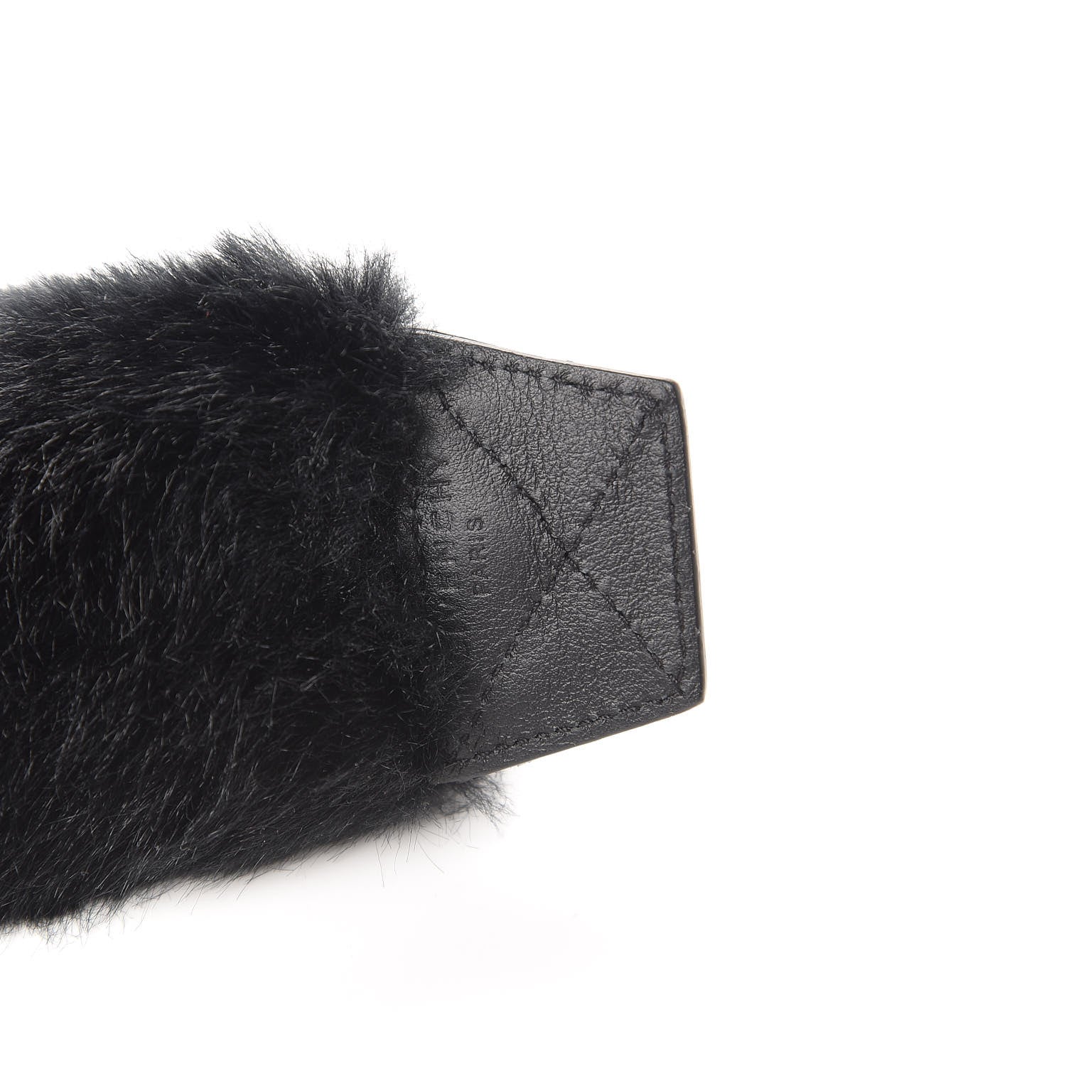 Givenchy Faux Fur Logo Bag Strap Black 3 of 6