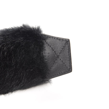 Givenchy Faux Fur Logo Bag Strap Black 3 of 6