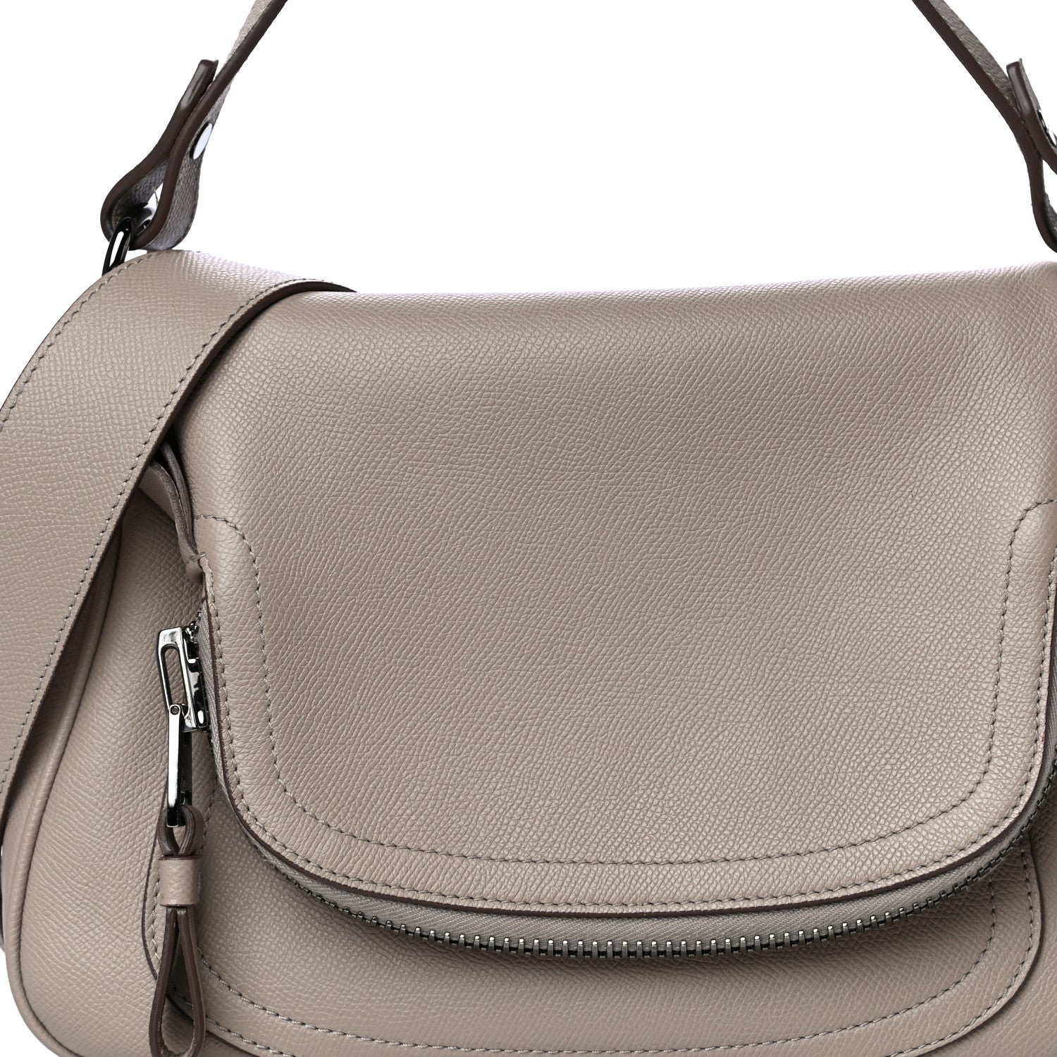 Tom Ford Calfskin Medium Jennifer Crossbody Silk Taupe 8 of 18