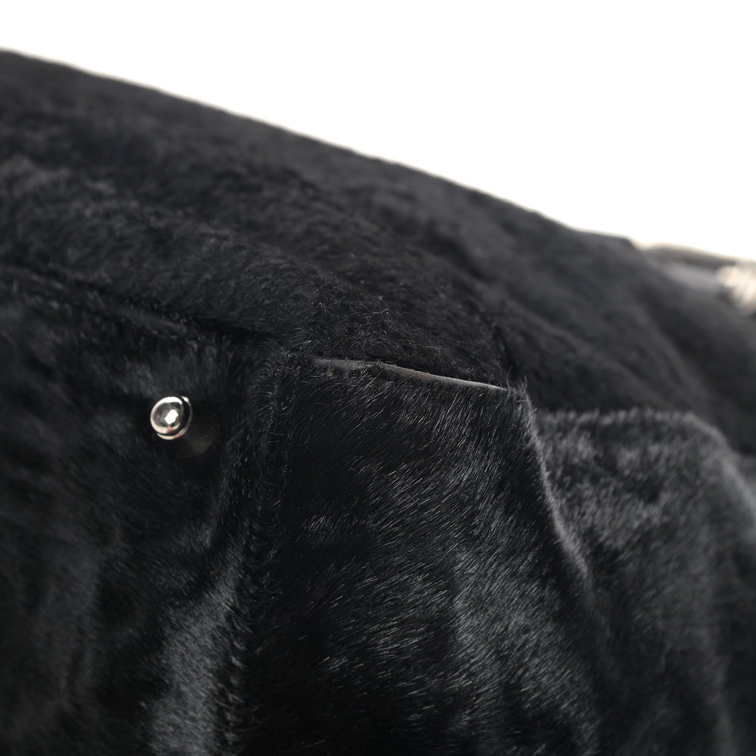 Fendi Calf Hair Small FF Tote Black 8 of 14