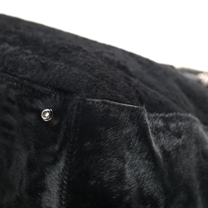 Fendi Calf Hair Small FF Tote Black 8 of 14