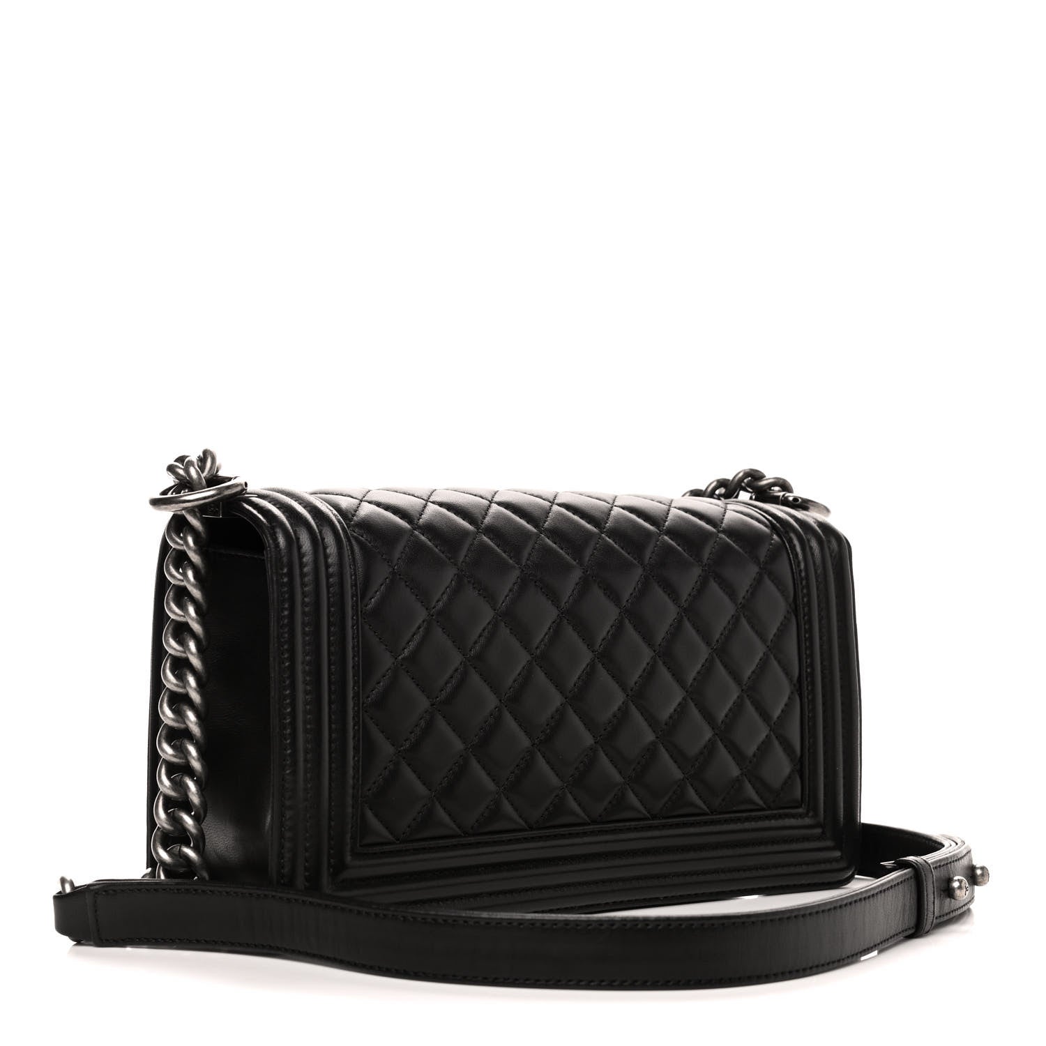 Chanel Lambskin Quilted Medium Boy Flap Black 2 of 4
