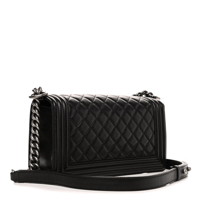 Chanel Lambskin Quilted Medium Boy Flap Black 2 of 4