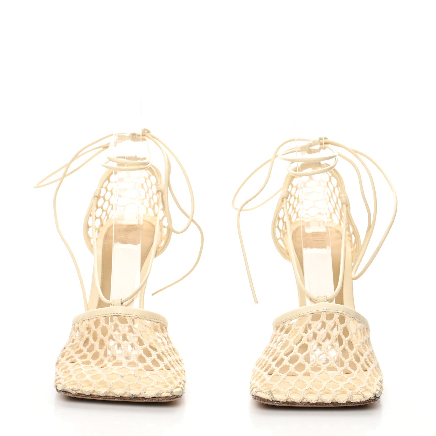 Bottega Veneta Mesh Nappa Stretch Ankle Tie Sandals 36 Toile 2 of 9