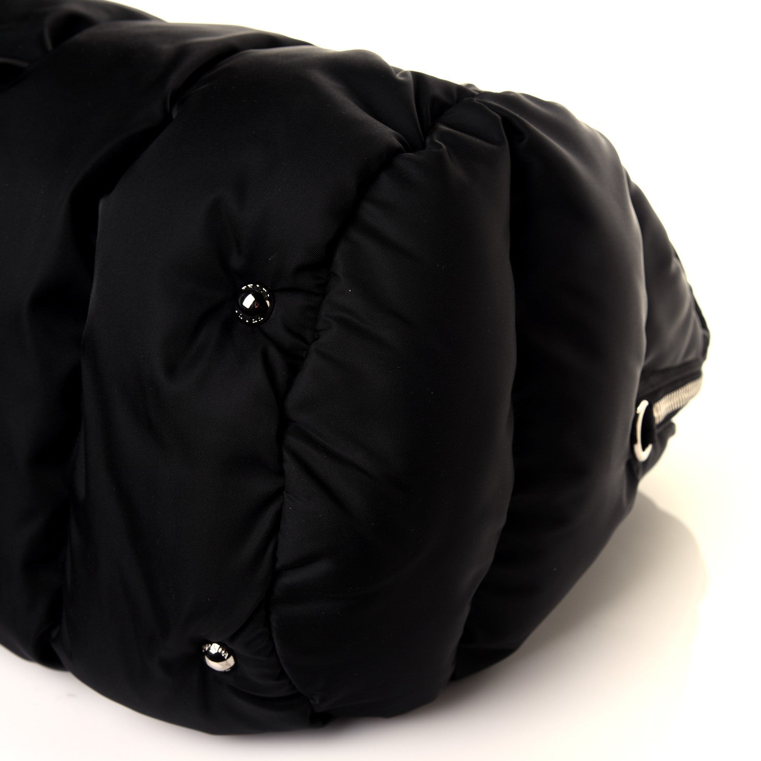 Prada Tessuto Nylon Bomber Duffle Black 9 of 10