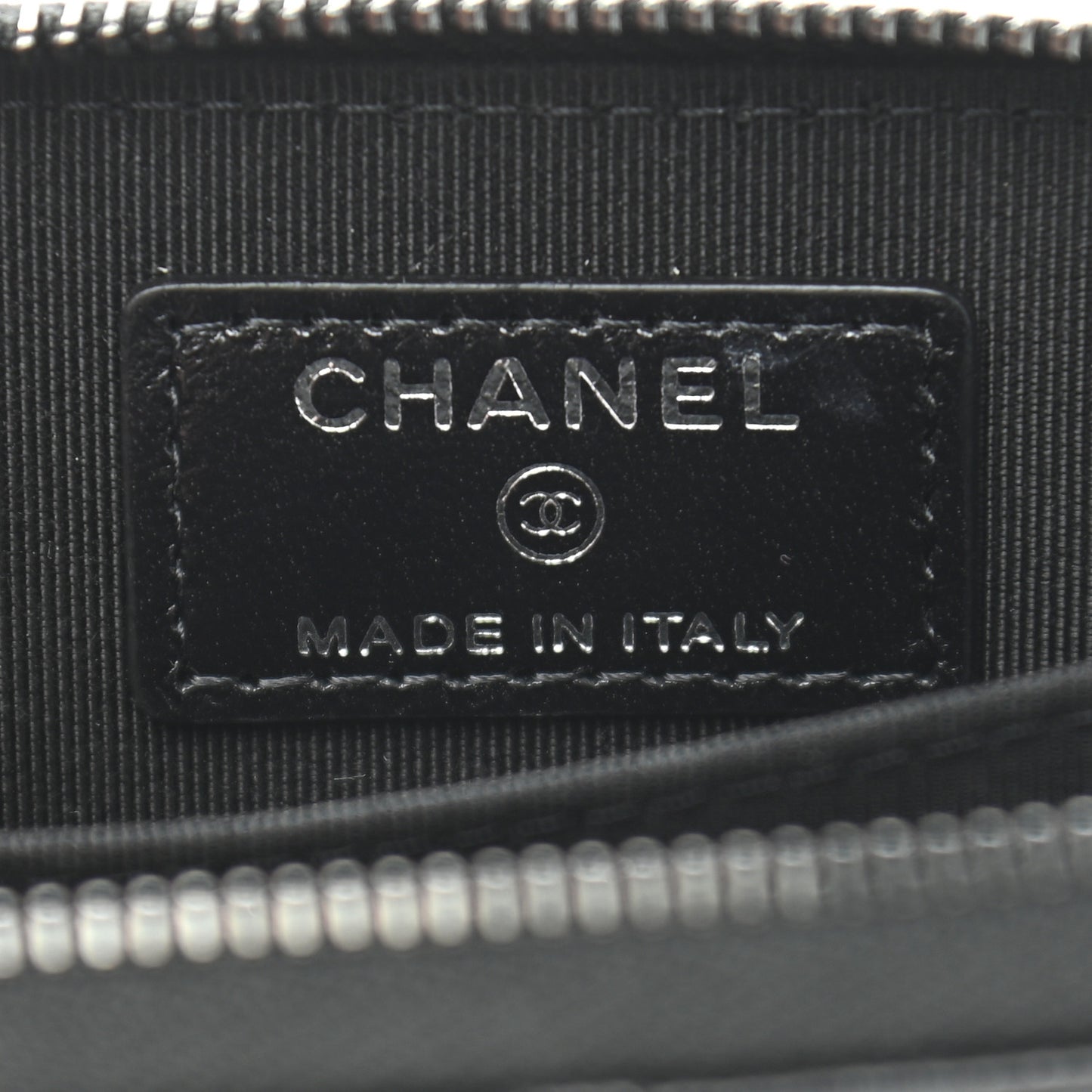Lambskin Quilted Zip Coin Purse So Black