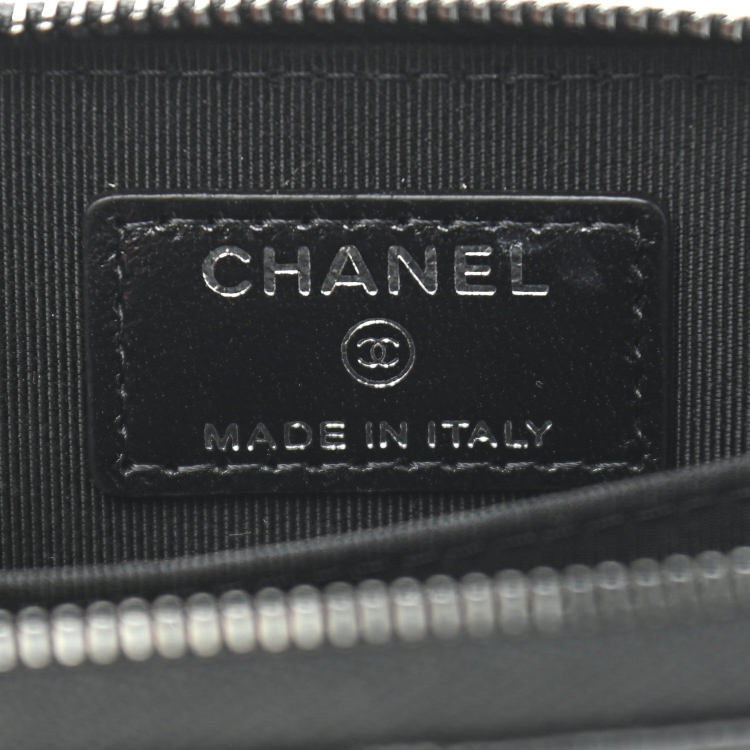Chanel Lambskin Quilted Zip Coin Purse So Black 6 of 8