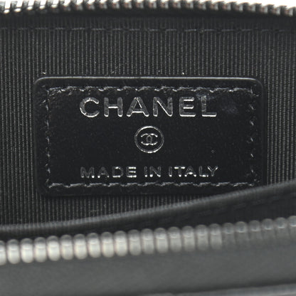 Chanel Lambskin Quilted Zip Coin Purse So Black 6 of 8