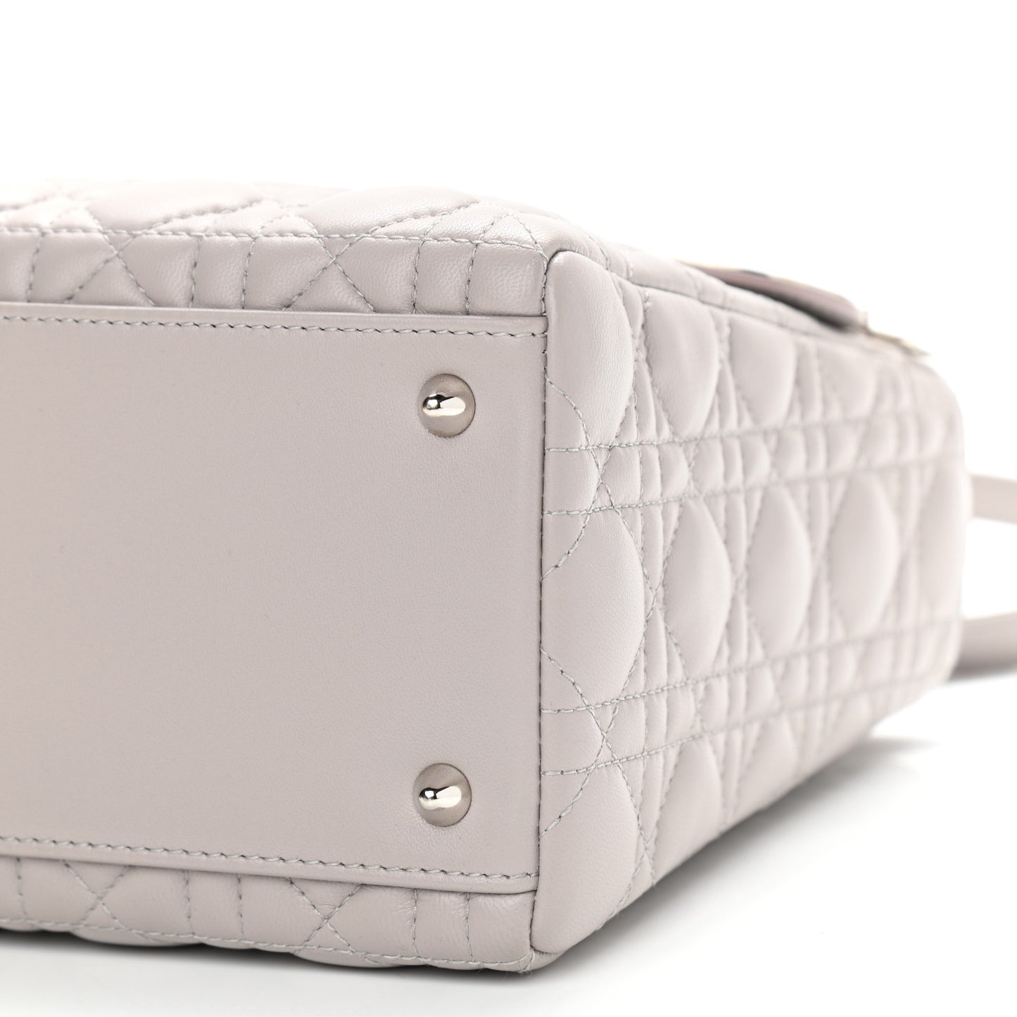 Lambskin Cannage Medium Lady Dior Grey