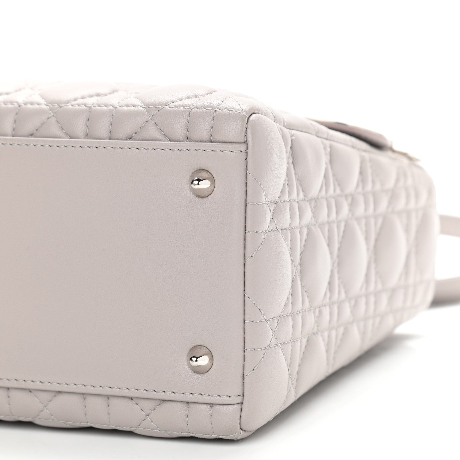 Christian Dior Lambskin Cannage Medium Lady Dior Grey 10 of 10