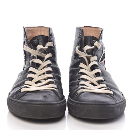 Gucci Calfskin UFO Embroidered Mens Sneakers 7 Black 2 of 14