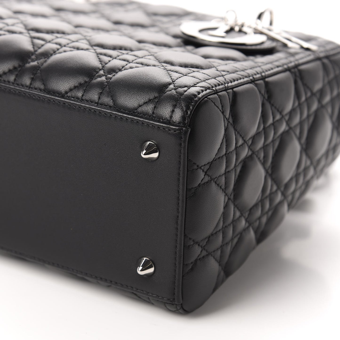 Lambskin Cannage Medium Lady Dior Black