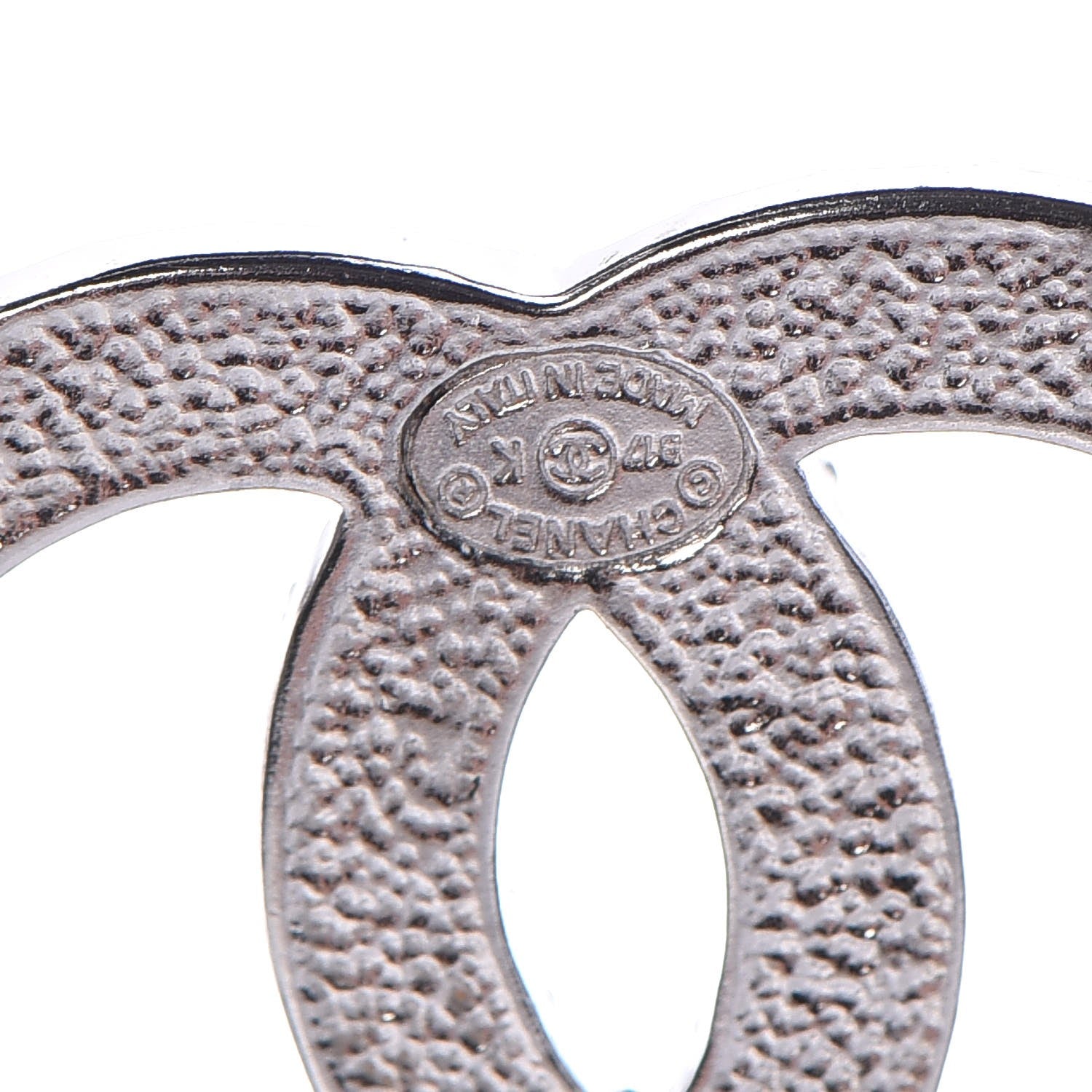 Chanel Crystal CC Earrings Silver 5 of 6