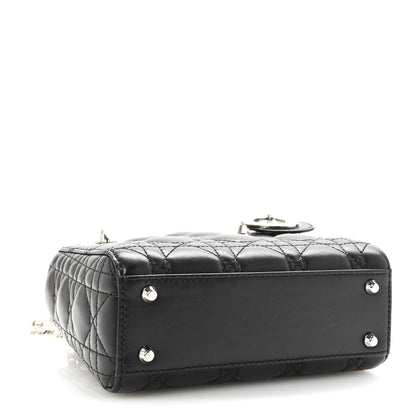 Christian Dior Lambskin Cannage Mini Lady Dior Black 4 of 9