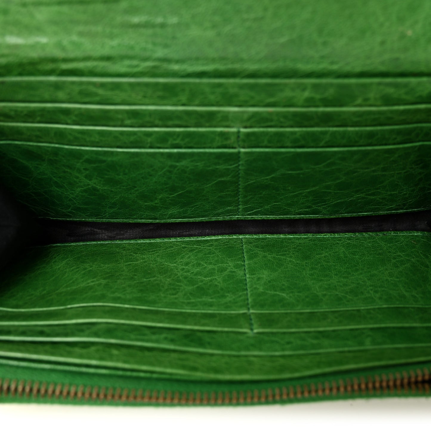 Agneau Classic Hardware Money Wallet Vert Poker