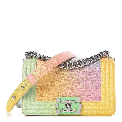Chanel Caviar Quilted Small Cuba Rainbow Boy Flap Multicolor 1 of 11