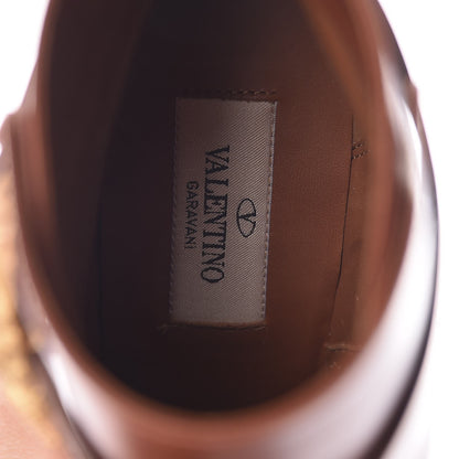 Valentino Garavani Calfskin Unicorn Buckle Ankle Booties 36 Cognac 7 of 8
