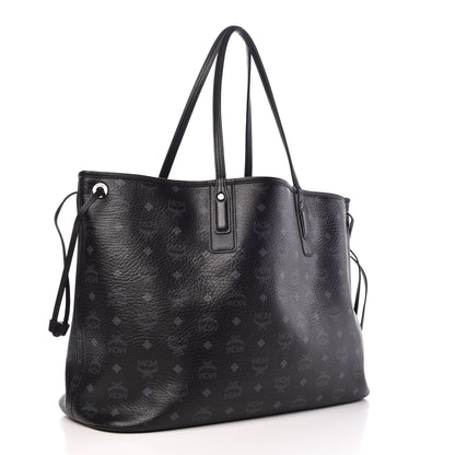 MCM Visetos Large Liz Reversible Shopper Tote Black 3 of 14