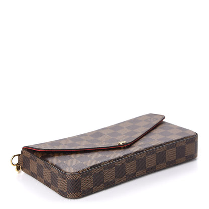 Louis Vuitton Damier Ebene Pochette Felicie Chain Wallet 4 of 11
