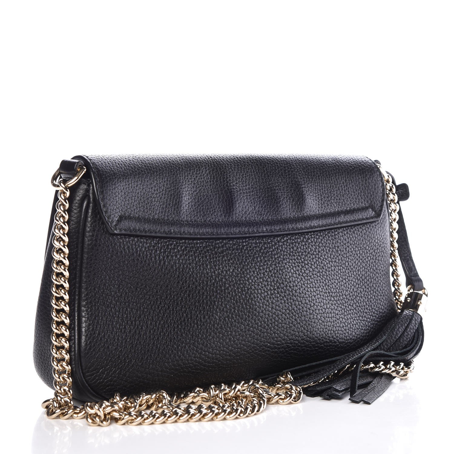Gucci Pebbled Calfskin Medium Soho Flap Crossbody Black 3 of 9