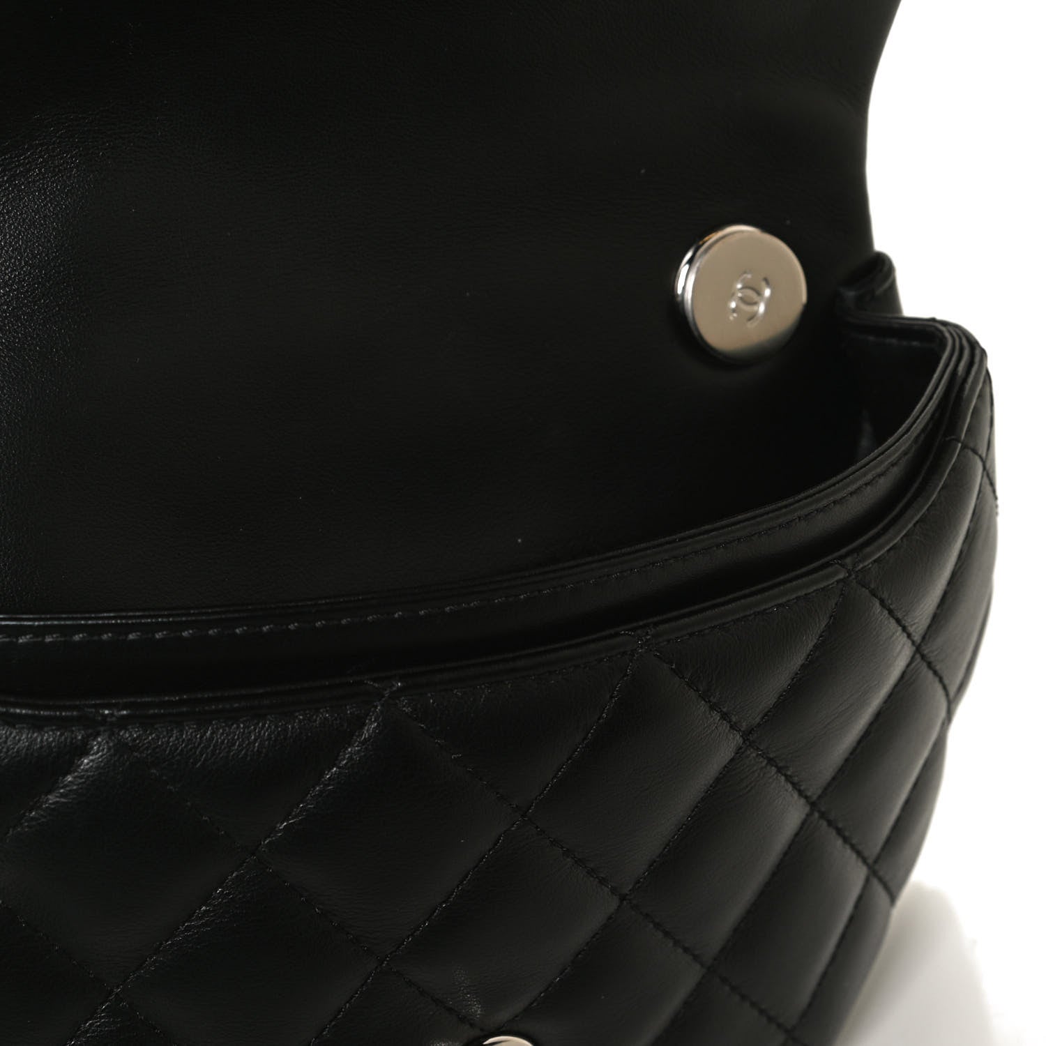 Chanel Calfskin Quilted CC Uniform Flap Belt Bag Black 15 of 15