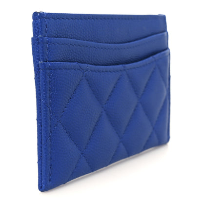 Chanel Caviar Quilted Card Holder Blue 3 of 9