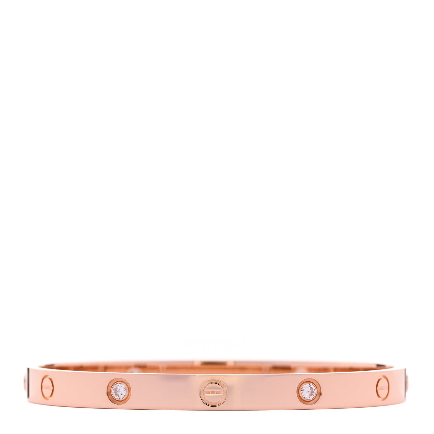 18K Pink Gold 4 Diamond LOVE Bracelet 19