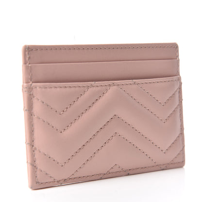 Gucci Calfskin Matelasse GG Marmont Card Holder Perfect Pink 3 of 7