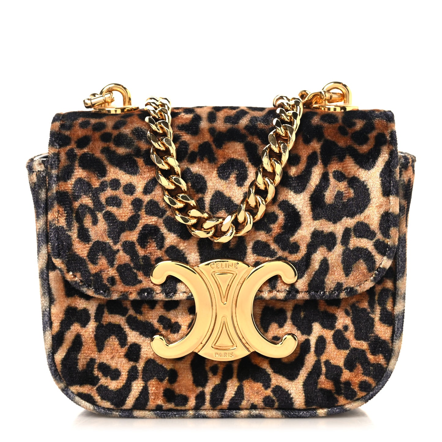 Velvet Leopard Print Mini Triomphe Multicolor