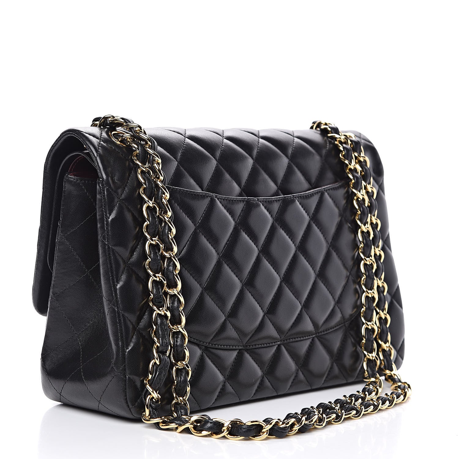 Chanel Lambskin Quilted Jumbo Double Flap Black 3 of 15