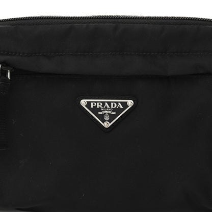 Prada Tessuto Nylon Double Pocket Belt Bag Black 8 of 10