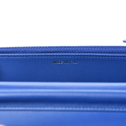 Chanel Lambskin Quilted Wallet On Chain WOC Blue 6 of 12