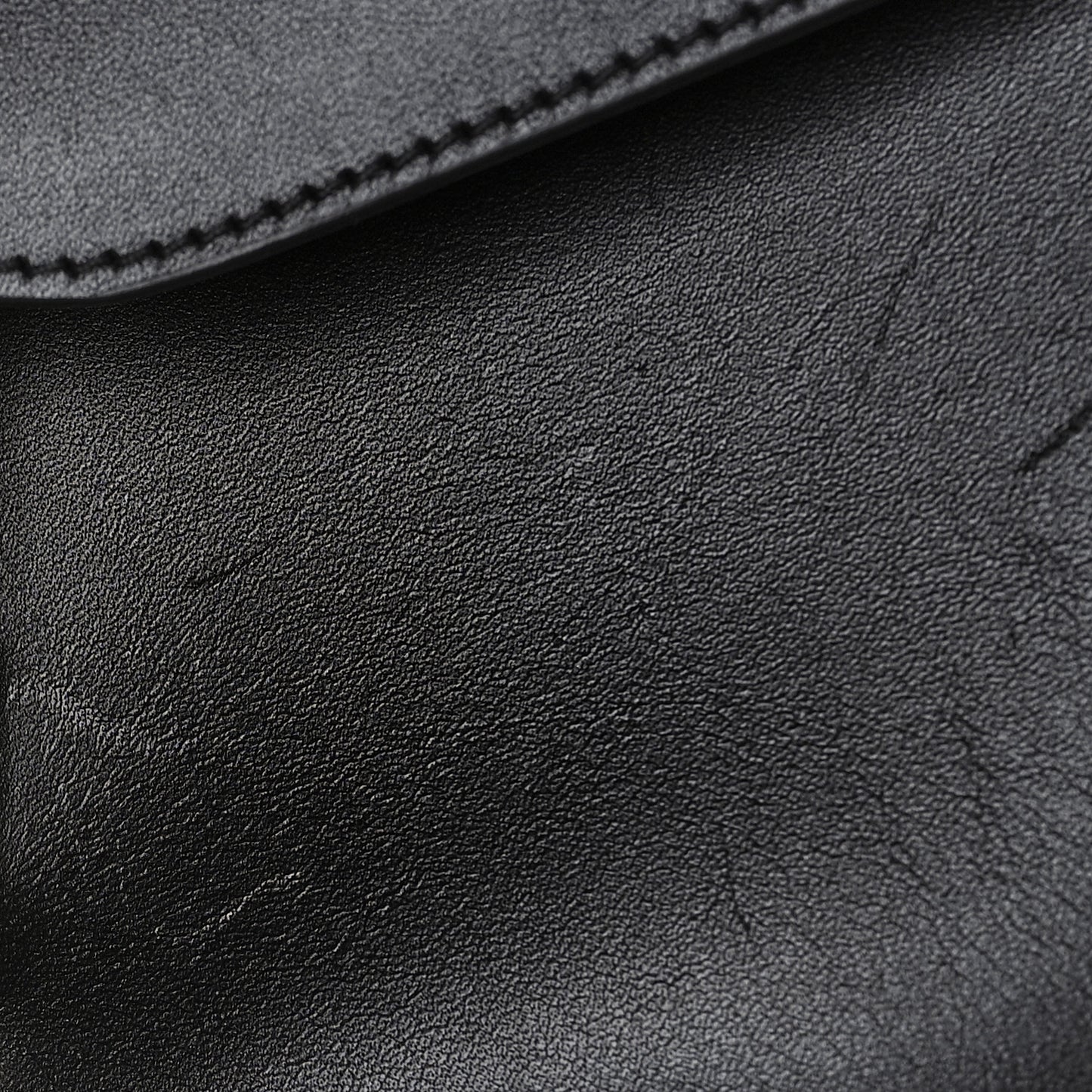 Shiny Calfskin Medium C Bag Black