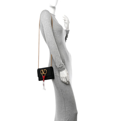 Valentino Garavani Smooth Calfskin Mini VRing Crossbody Bag Black 2 of 11