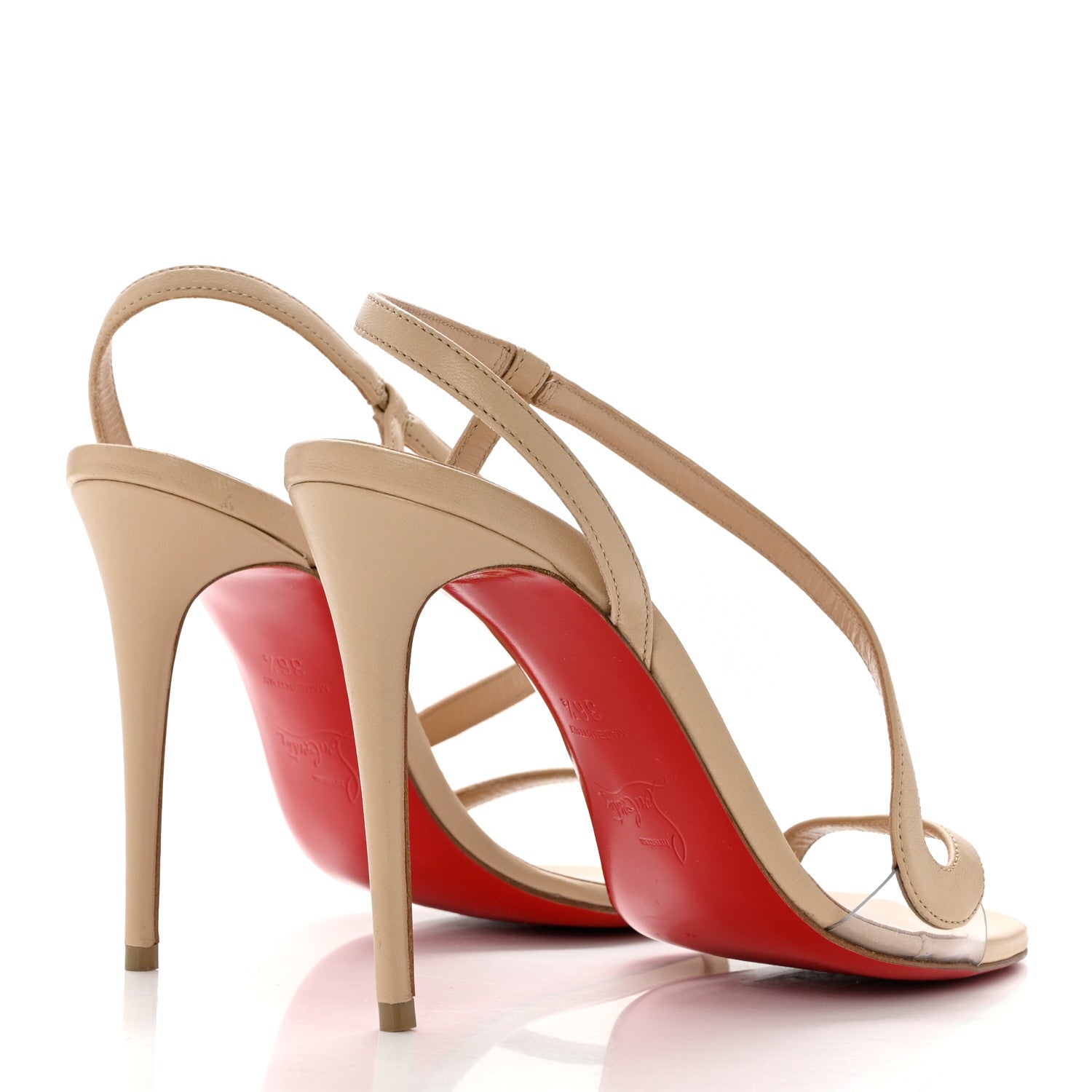 Christian Louboutin Nappa Rosalie 100 Sandals 36.5 Nude 4 of 7