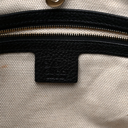 Gucci Pebbled Calfskin Medium Soho Chain Shoulder Bag Black 5 of 10