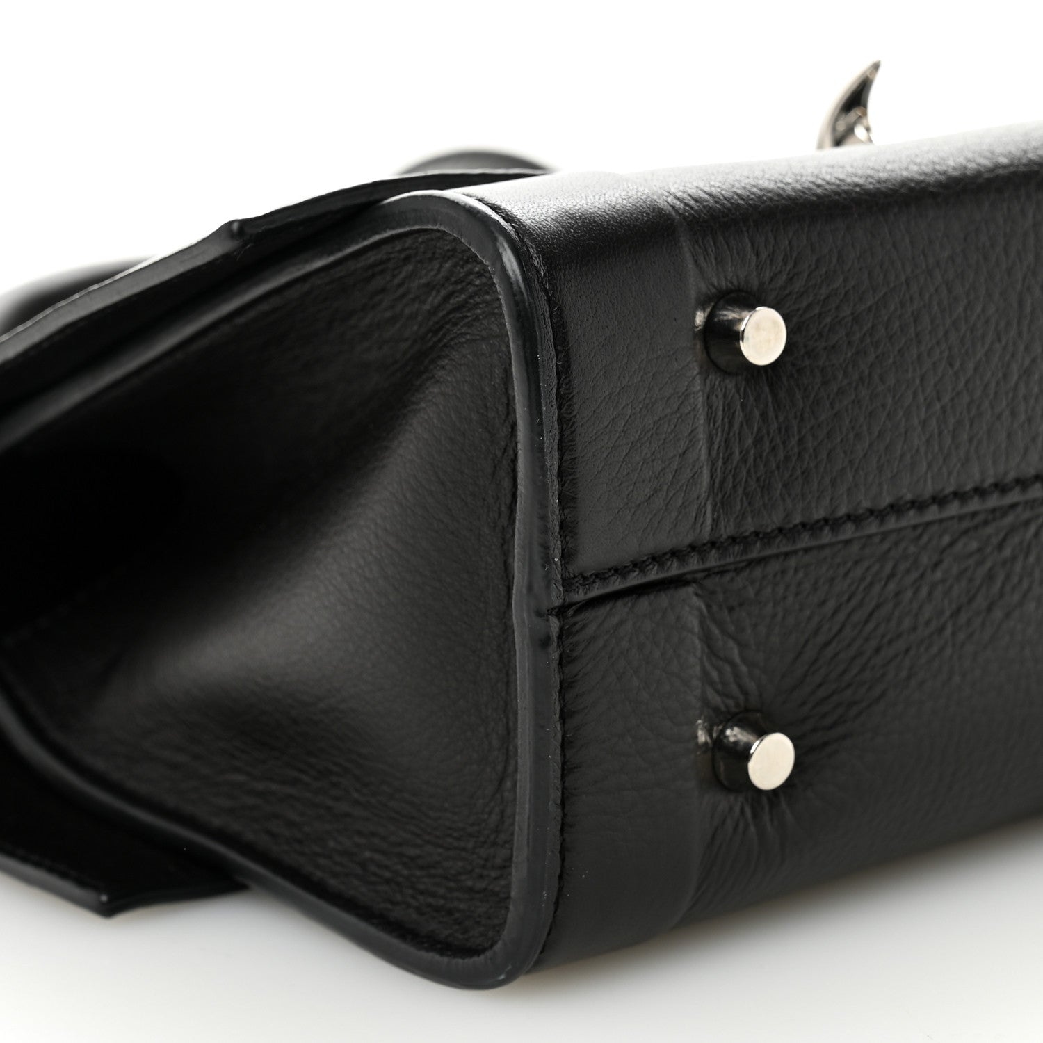 Givenchy Grained Calfskin Mini Shark Lock Satchel Black 9 of 10