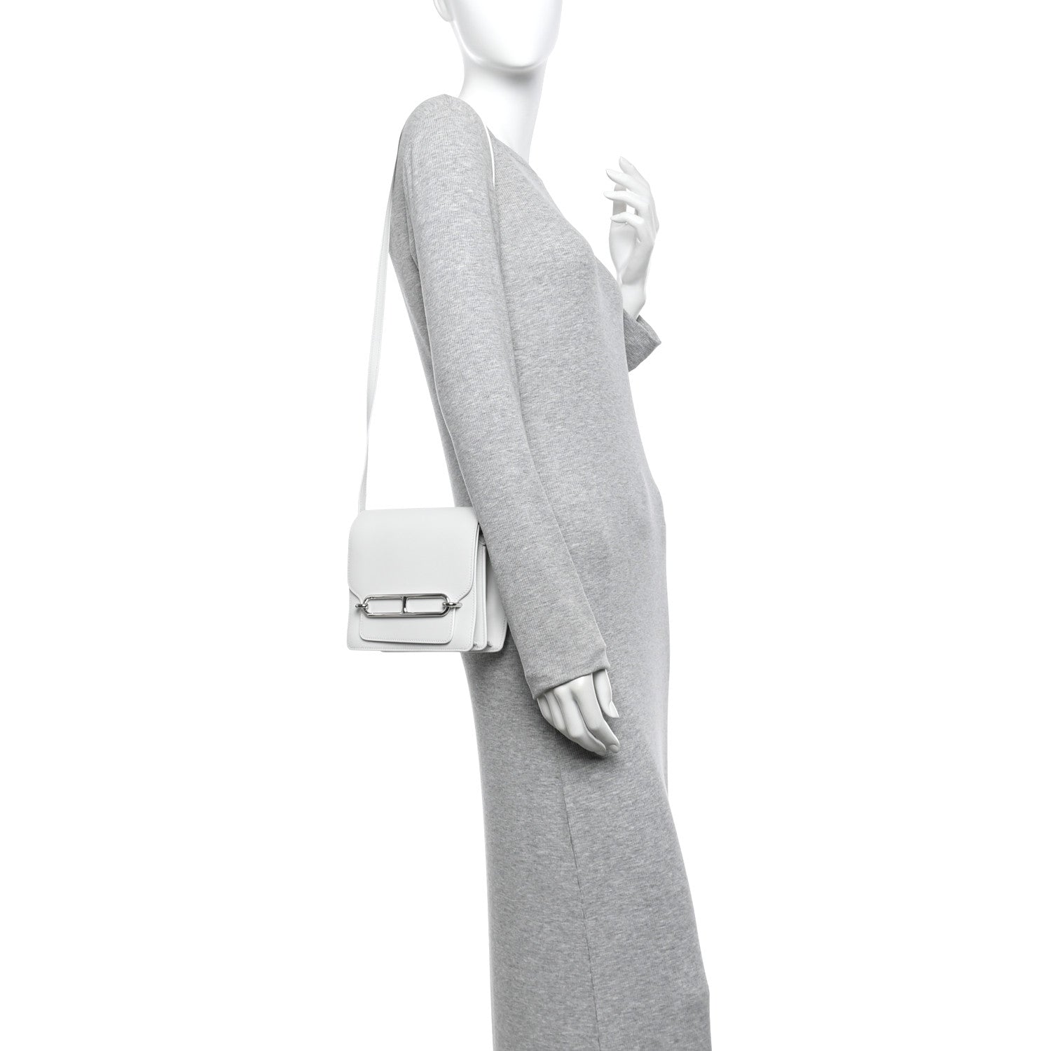 Hermes Swift Mini Sac Roulis New White 2 of 11
