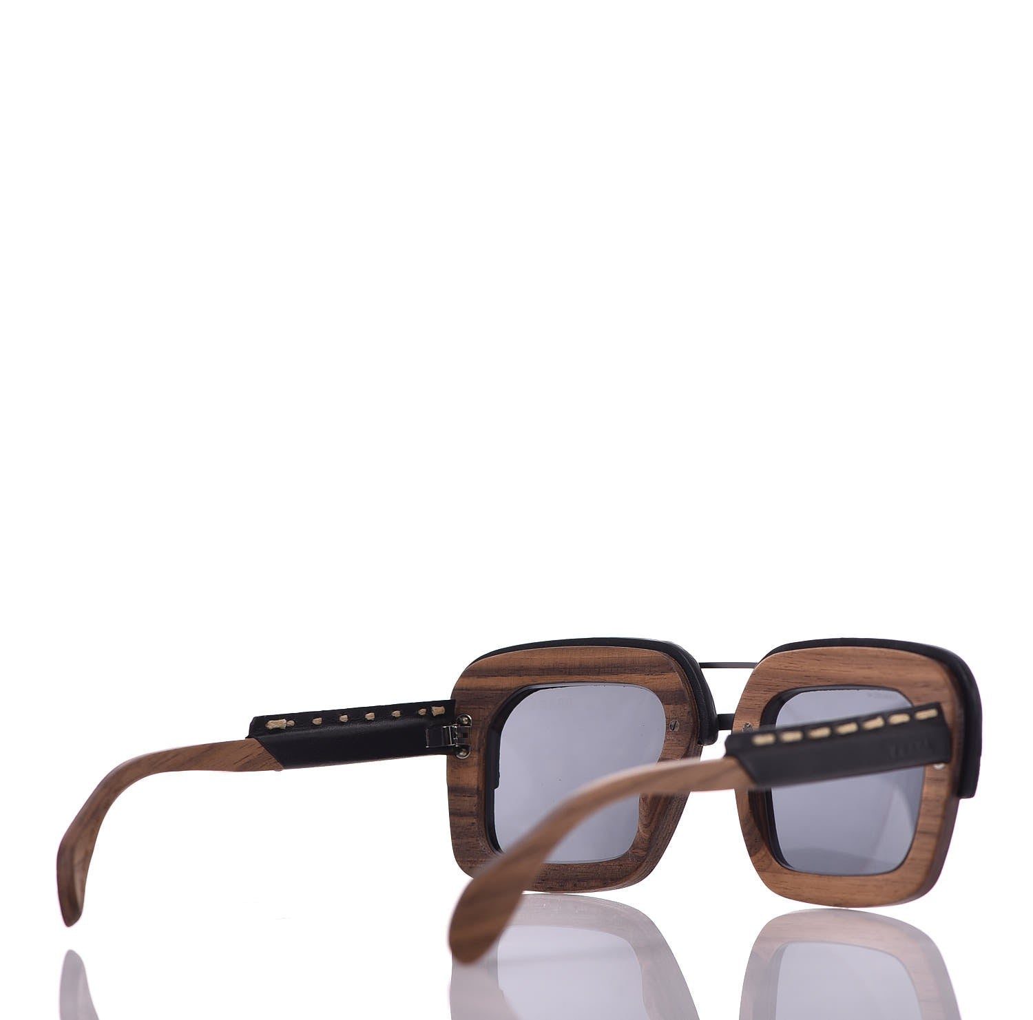 Prada Wooden Sunglasses SPR 26R Nut Canaletto 4 of 9