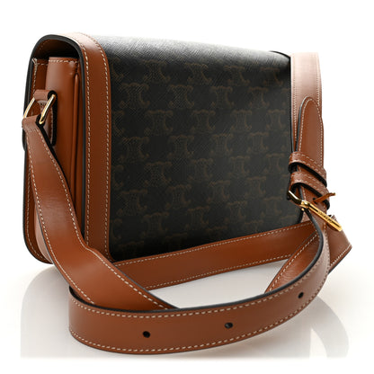 Celine Triomphe Canvas Calfskin Medium Triomphe Bag Tan 3 of 10