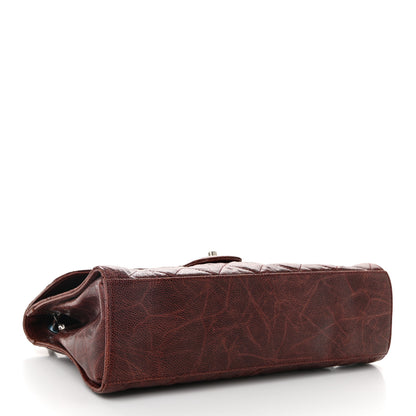 Chanel Crumpled Grained Calfskin Jumbo CC Crave Flap Burgundy 4 of 11