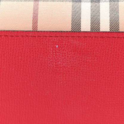 Burberry Haymarket Check Small Reversible Tote Poppy Red 24 of 26