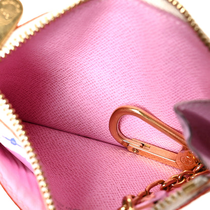 Louis Vuitton Monogram Multicolor Key Pouch White Litchi 6 of 10