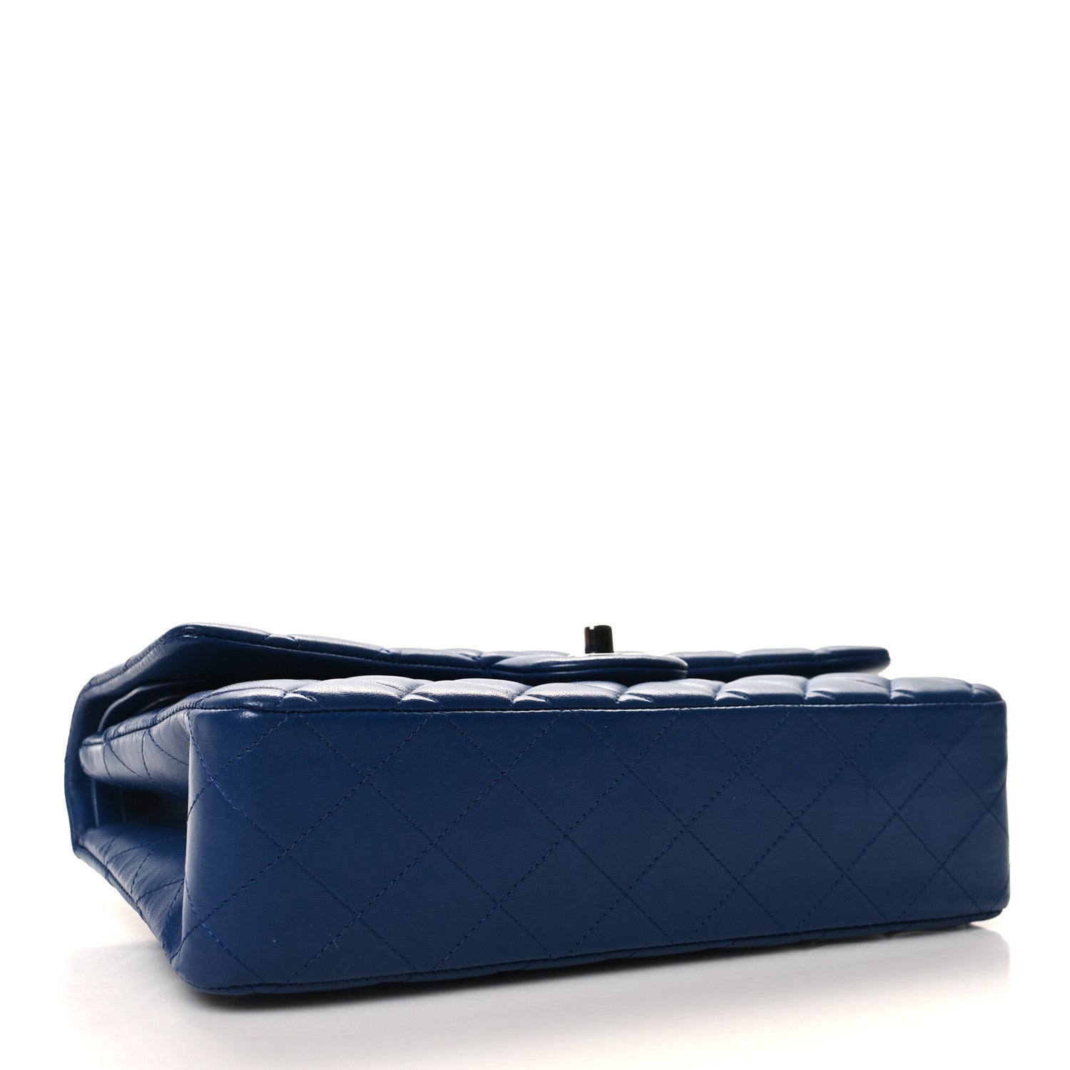 Chanel Lambskin Quilted Medium Double Flap Blue 4 of 10