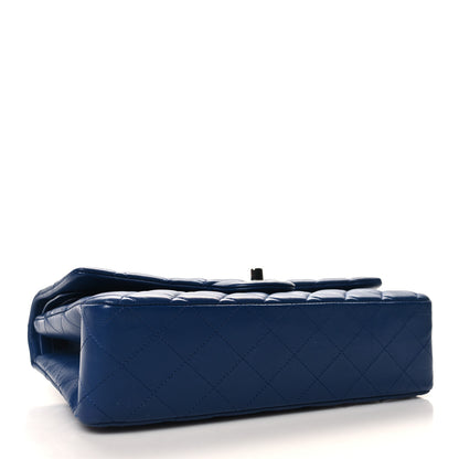 Chanel Lambskin Quilted Medium Double Flap Blue 4 of 10