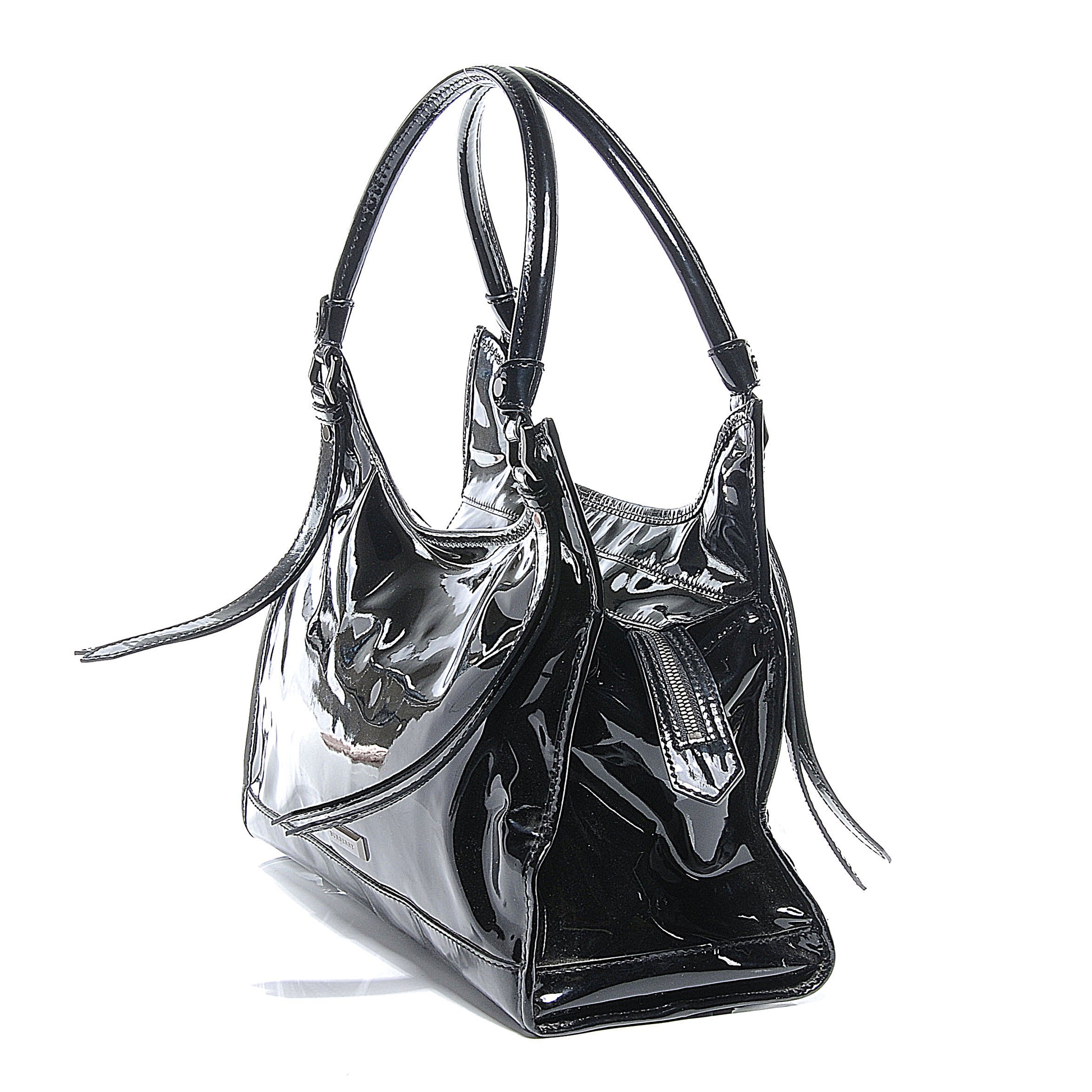 Burberry Patent Leather Tote Black 4 of 9