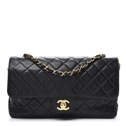 Chanel Lambskin Quilted Medium Single Flap Black 1 of 10
