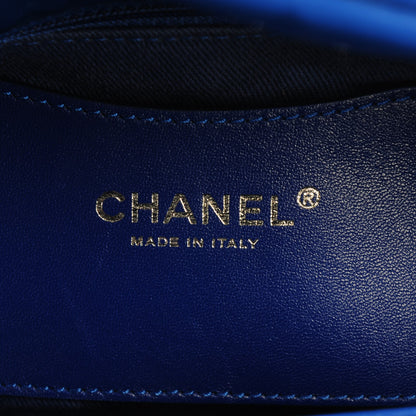 Chanel Patent Quilted Medium Just Mademoiselle Blue 6 of 7