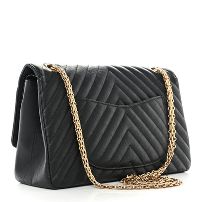 Chanel Crumpled Calfskin Chevron Quilted 2.55 Reissue 226 Black 3 of 11