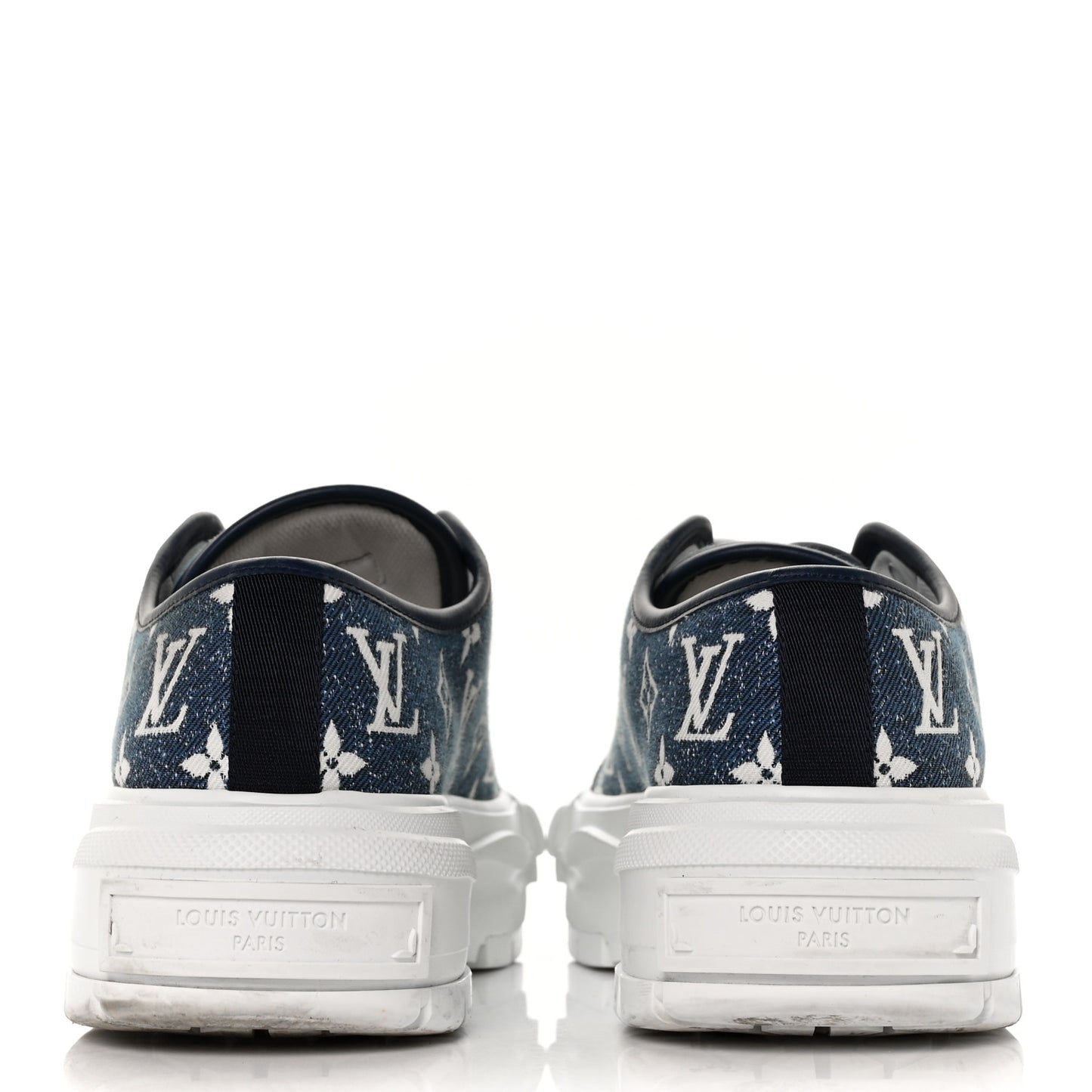 Denim Monogram Squad Sneakers 42 Marine